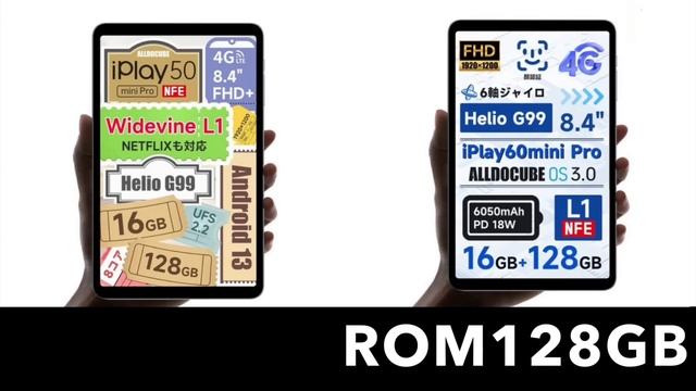 IPlay60mini Pro爆誕！スペックチェック！iPlay50mini Pro NFEと比較してみた！【ALLDOCUBE】
