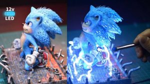 Лепка Светящегося Соника из Фильма Соник 2 (2022)