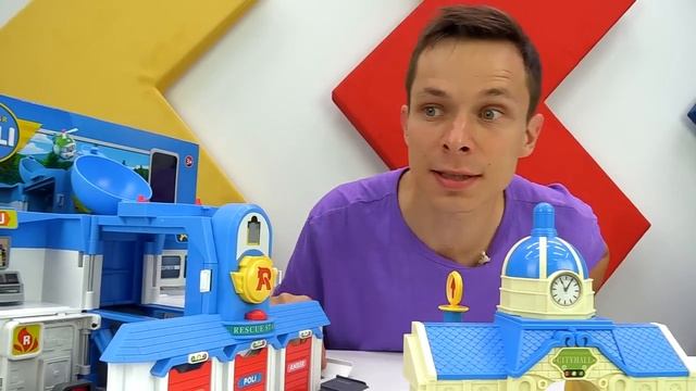 Мультик Машинки Робокар Поли. Распаковка игровых наборов. Ремонт дороги смотреть онлайн