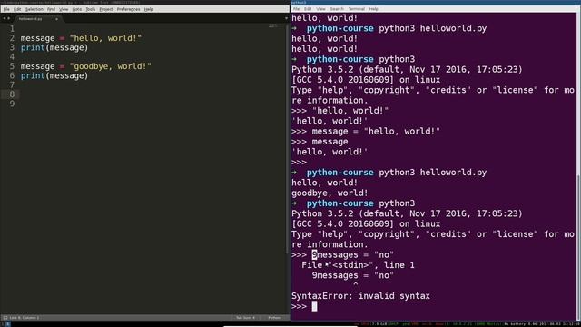 Python 3 Programming Course_ 6 - Variables смотреть онлайн
