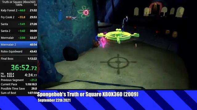 1:09:15 (100%) Xbox360 Spongebob's Truth or Square Speedrun смотреть онлайн