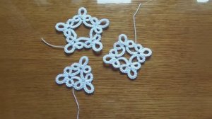 Фриволите иглой. Мотив № 5 часть 1.