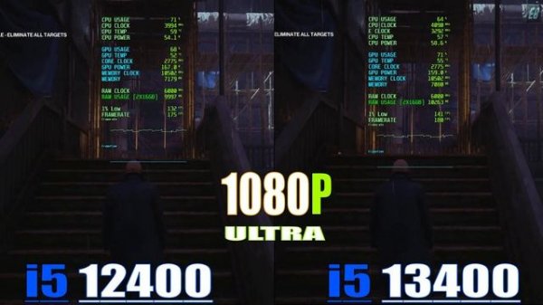 INTEL i5 12400 vs INTEL i5 13400 // PC GAMES BENCHMARK TEST ||