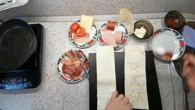 Лаваш с начинкой. Очень вкусные конвертики. смотреть онлайн