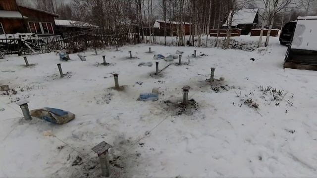 Как закрутить винтовую сваю в ручную. Ростверк из бруса. смотреть онлайн