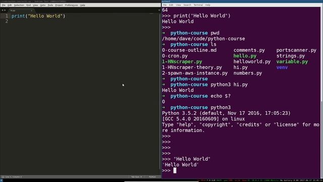 Python 3 Programming Course #3 - Basic Workflow, Shells, Source Code, Interpreters, Errors [1080p] смотреть онлайн