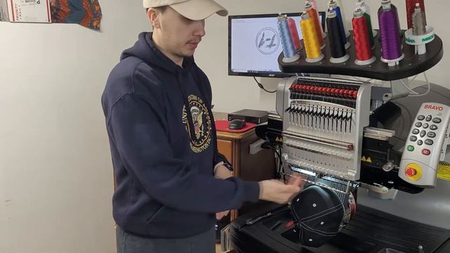 Embroidering A Dozen Hats in Two Hours With Machine Embroidery! смотреть онлайн