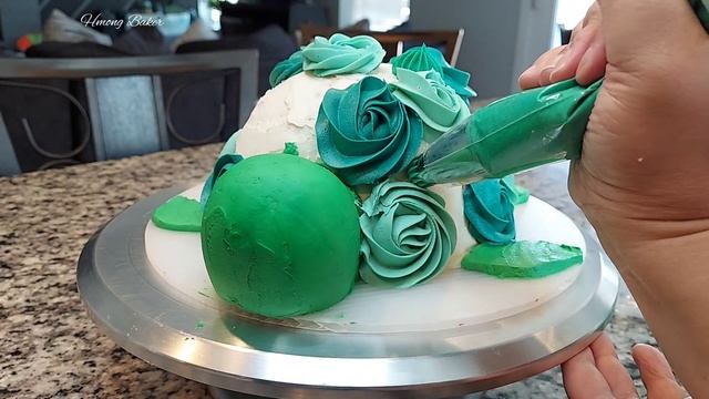 Sea Turtle ROSETTE Cake! Cake Decorating смотреть онлайн