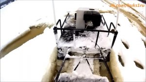 Мотобуксировщик Ураган Медведь нагрузка до тонны, наслуд