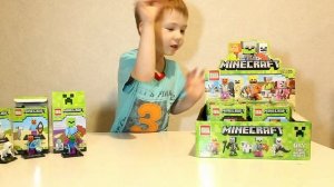 РАСПАКОВКА МАЙНКРАФТ ХОРОШИЙ МУЛЬТИК MINECRAFT TOY SKELETON ZOMBIE FULL SET 0180E ПОЛНЫЙ НАБОР