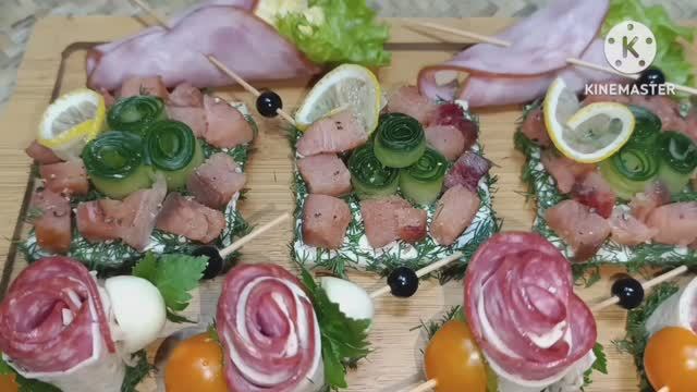 Красивые закуски на праздничный стол. смотреть онлайн