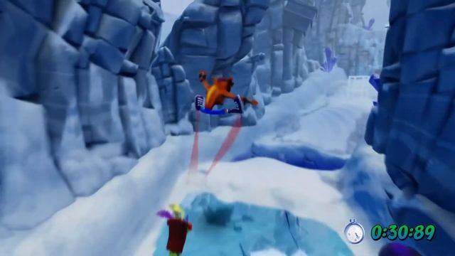 Crash Bandicoot N. Sane Trilogy: Snow Go (Time Trial - Platinum Relic) смотреть онлайн