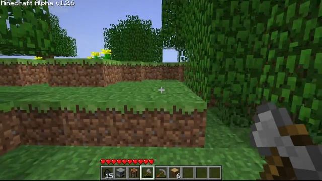 Моё приключение на Alpha 1.2.6 Minecraft в конце помер от скелета