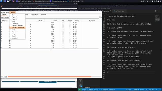 15. Lab 14 - Blind SQL injection with time delays and information retrieval смотреть онлайн