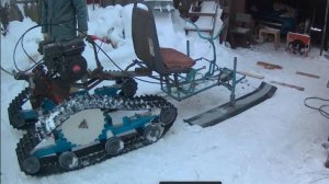 ПЕРЕДНИЙ ЛЫЖНЫЙ МОДУЛЬ для МОТОБЛОКА С ГУСЕНИЦАМИ