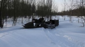 Мототолкач Ураган. Глубокий рыхлый снег, бугры с кустами.  Скорость на реке. Штурм горы. Цепь CHOHO