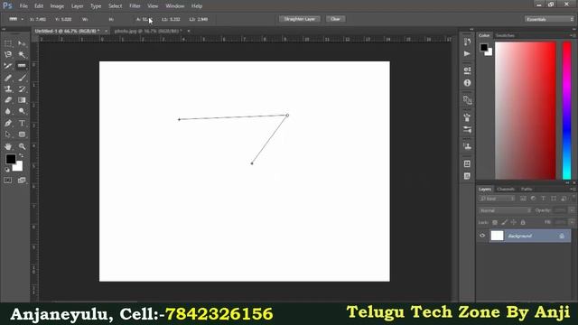 Photoshop CC Tutorial In Telugu || How to use Ruler Tool In Photoshop CC In Telugu || Ruler Tool смотреть онлайн