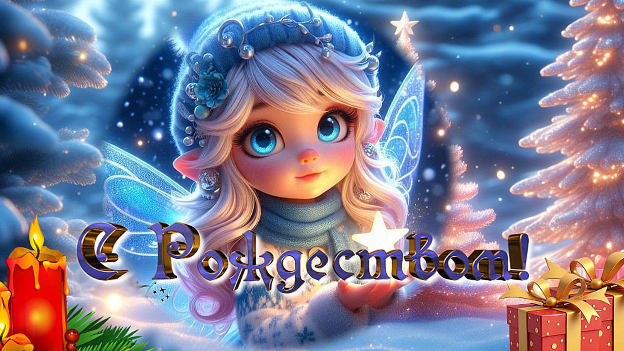 Красивые Поздравления С Рождеством Христовым! Волшебство на Рождество! С Рождеством Христовым! смотреть онлайн