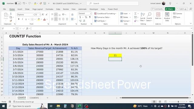 COUNTIF and COUNTIFS Function Tutorial in Excel смотреть онлайн