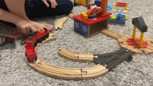 Строим станцию разгрузки деревянная железная дорога