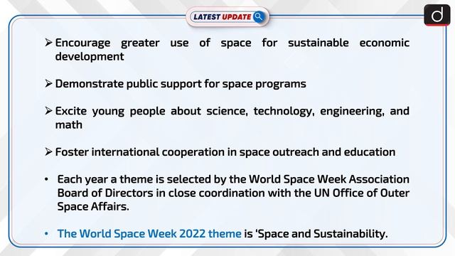 World Space Week 2022 : Latest update | Drishti IAS English смотреть онлайн