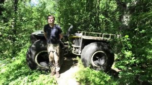 Испытания подкачки шин на вездеход. Обзор гидрообъемного рулевого управления. Переломка Ураган Мини.