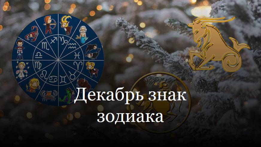 Декабрь знак зодиака
