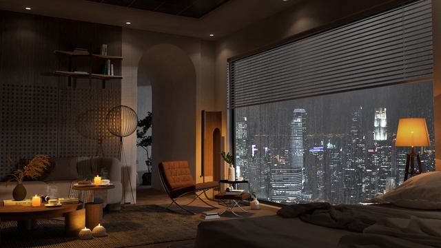 Уютная ночь в квартире под аккомпанемент мягкой музыки смотреть онлайн