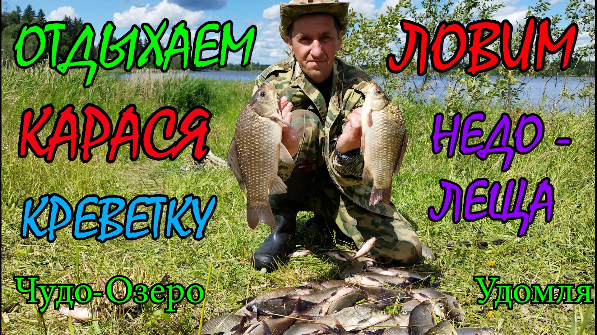 Летний Фидер на Чудо-Озере Удомля с Женой Димонстром и Пёселем по кличке Боба. Ночная рыбалка