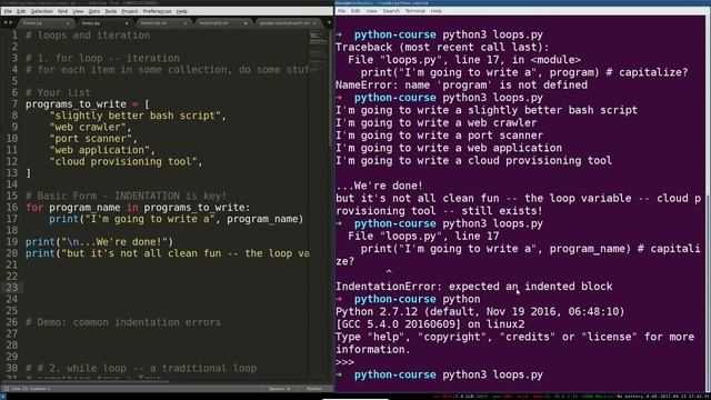Python 3 Programming Course 10_ Iteration and 'for' Loops смотреть онлайн