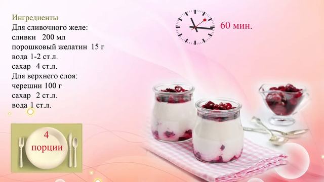 Панна котта с черешней смотреть онлайн