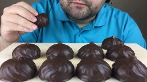 ASMR CHOCOLATE COVERED MARSHMALLOW MUKBANG 먹방 (Eating Sounds) NO TALKING
