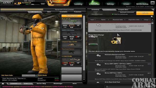 Combat Arms Myst Core Permanet 7 X