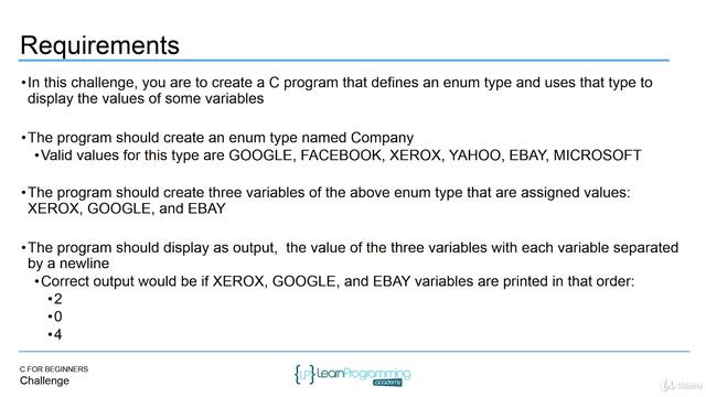26 Challenge Create and use an enum type смотреть онлайн