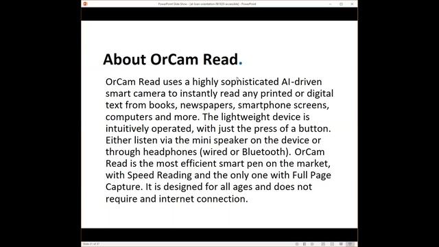 Assistive Technology and Credit Orientation Session: OrCam Vision Devices смотреть онлайн