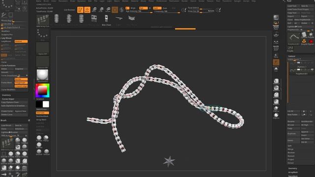 066 ZBrush 2021.5 - Curves Helper! - ZSpheres Control Where IMM Curves for Tubes, Chains, etc.. go!! смотреть онлайн