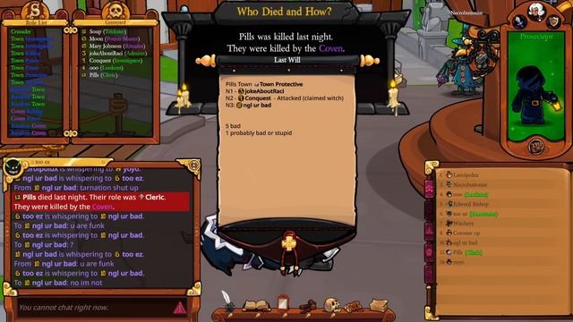 PROSECUTION!! - Town of Salem 2 Town Traitor смотреть онлайн