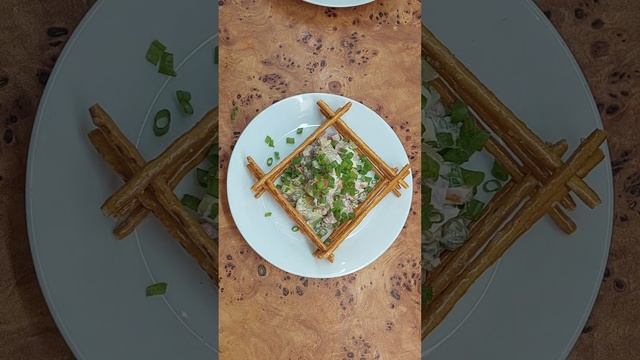 Оригинальная подача салата "Оливье ". Рецепты от Малинки! #украшениесалатов #салат смотреть онлайн