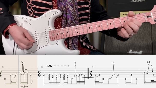 Jimi Hendrix - Voodoo Child (Slight Return) - урок игры на электрогитаре с табами смотреть онлайн