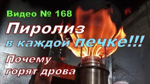 Пиролиз. Что это и когда бывает. Пламя в костре - это горит древесный, пиролизный газ.