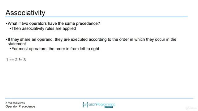 32 Operator Precedence смотреть онлайн