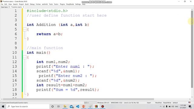 user define function sum subtraction c program | part:132| mustafizur c program function | c progra смотреть онлайн