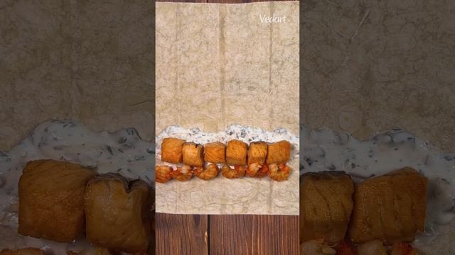 Сочная Шаурма за 1100 р 🤤 | Шаверма Рыбная / Морская | Лосось и Креветок на гриле смотреть онлайн