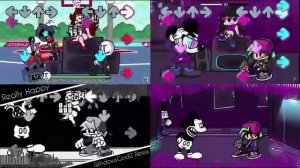 fnf really happy quad mashup everyone sings x neo x @WindowsGod2 remix x neo fanmade
