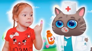 Сборник мультиков про котика Bubbu | Настя заболела и котик доктор вылечил Настю
