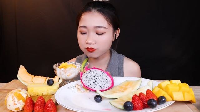 Roey eating/Mukbang)SUB/Fruit Platter/ASMR eating sounds смотреть онлайн