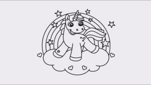 Раскраска Единорг и Радуга Рисуем Единорога Раскраски для детей Unicorn and Rainbow