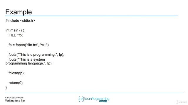 112 Writing to a file смотреть онлайн