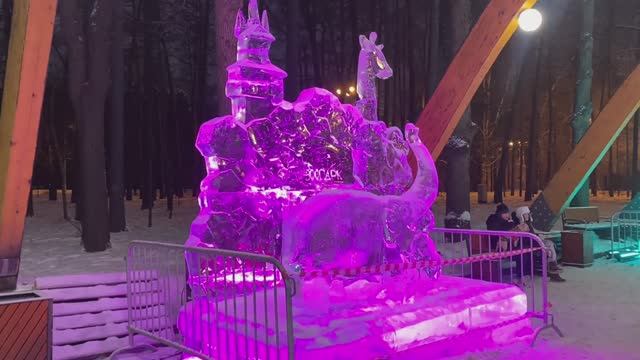 Москва новогодняя. Парк Сокольники. Фестиваль Снег и лед. смотреть онлайн