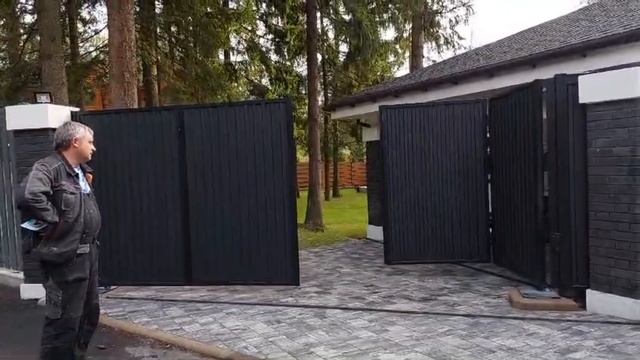 Ворота гармошка с открытием на 150 градусов смотреть онлайн